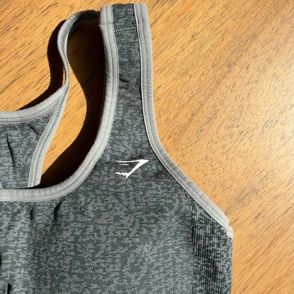 Women’s | Gymshark Seamless Scoop Sports Bra Medium Support, Marl Green | Medium